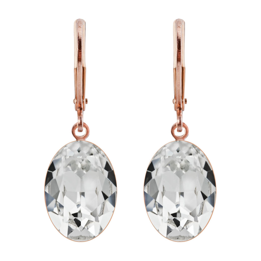 Ohrhänger Lina rosé vergoldet mit Premium Crystal in Crystal