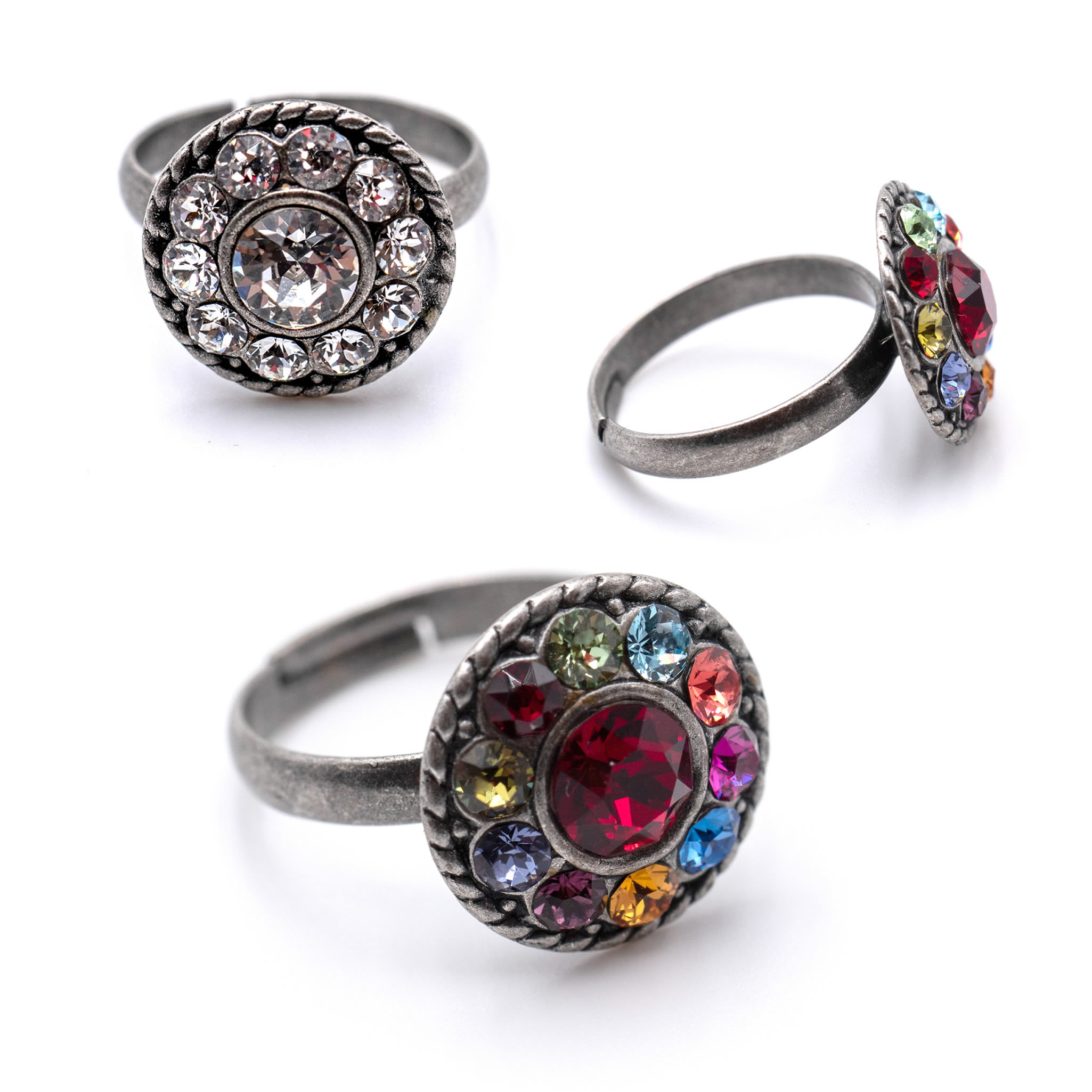 Ring Natalie mit Premium Crystal in Multi / Siam