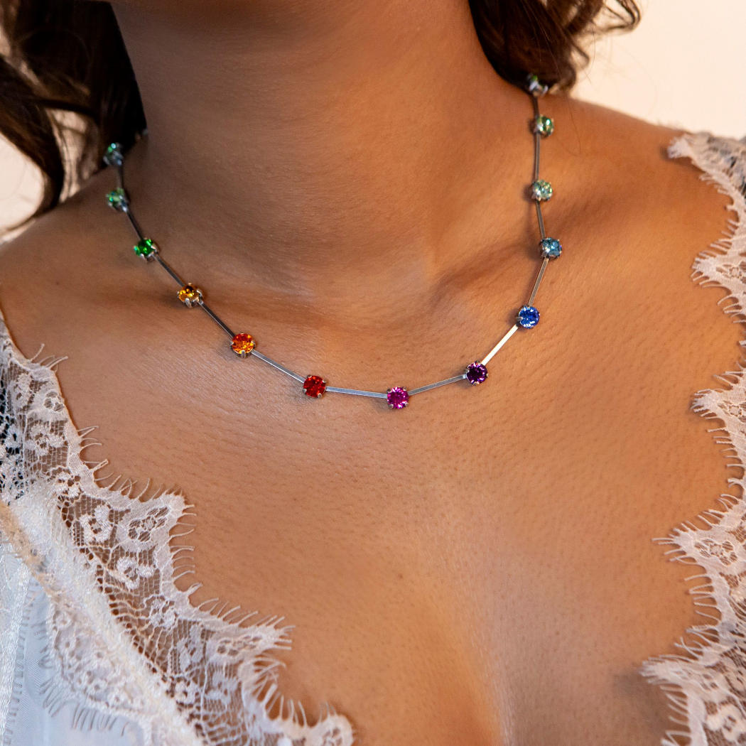 Stab Collier Samanta mit Premium Crystal