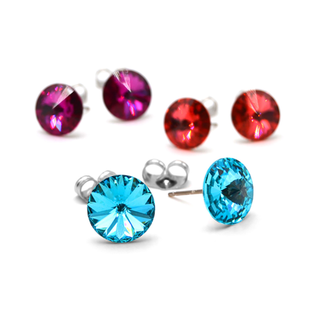 Ohrstecker Leander mit Premium Crystal in Black Diamond