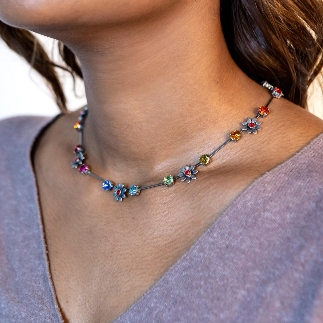 Collier Blüte Flavia mit Premium Crystal