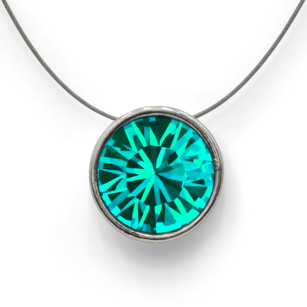 Collier Elegance  mit Premium Crystal in Blue Zircon