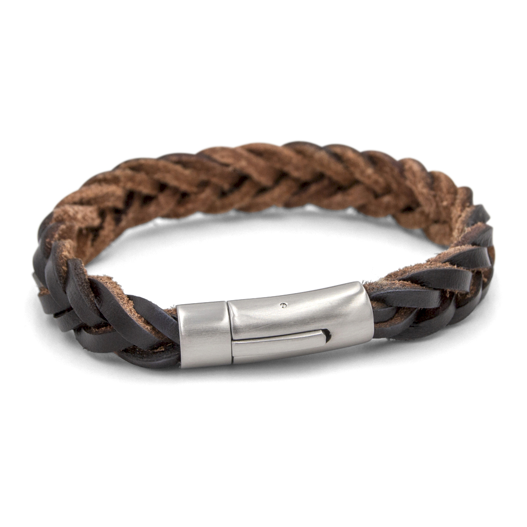 Lederarmband Enrico mit Edelstahlverschluss